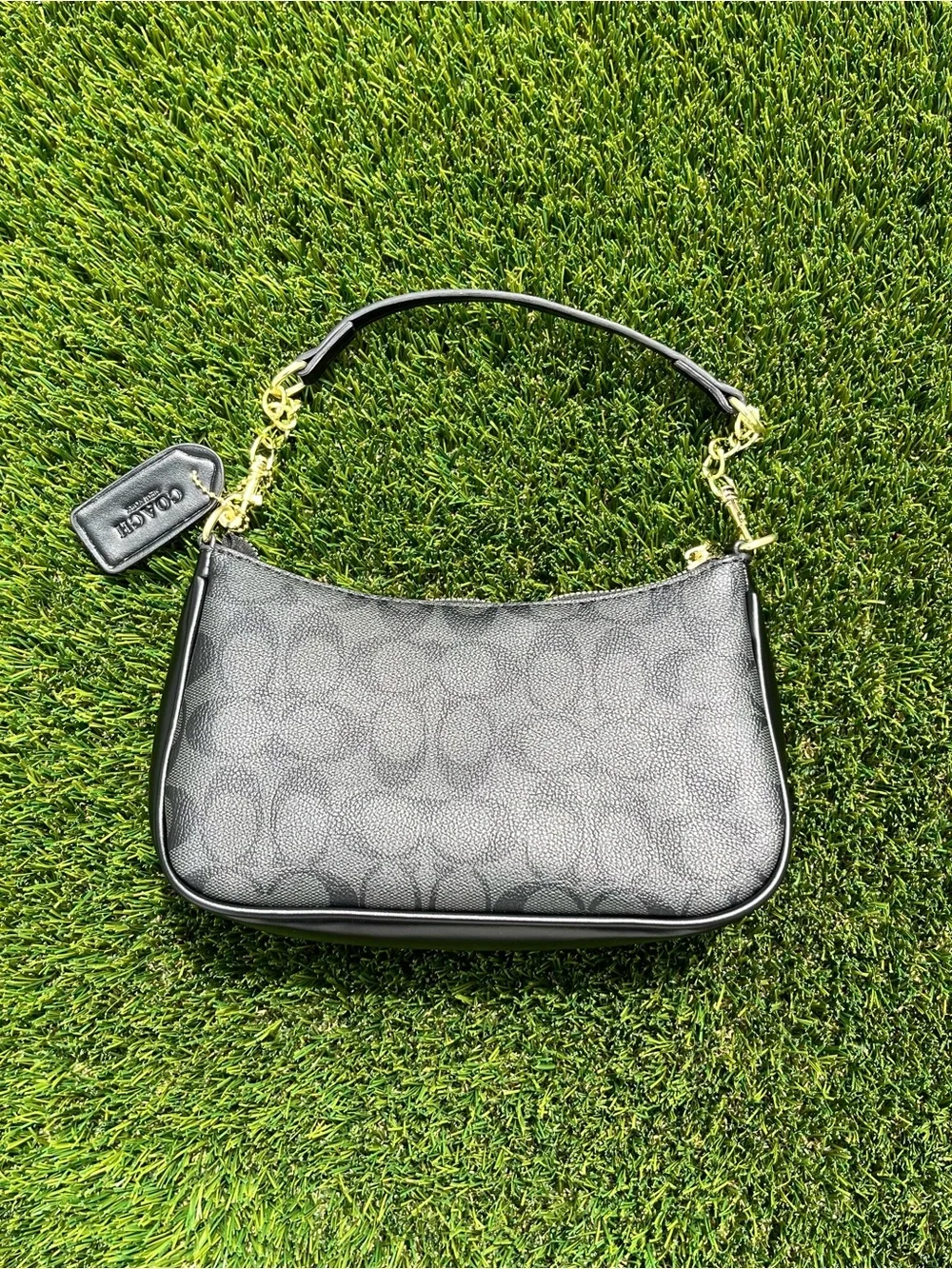 Coach Black Signature Canvas Bag